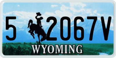 WY license plate 52067V