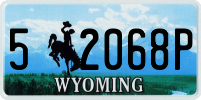 WY license plate 52068P