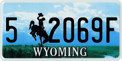 WY license plate 52069F