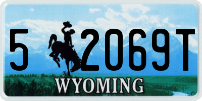 WY license plate 52069T