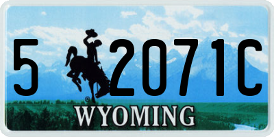 WY license plate 52071C