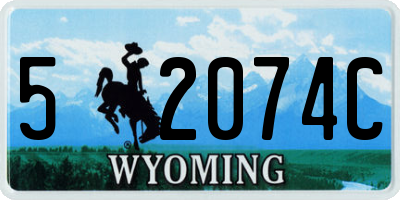 WY license plate 52074C