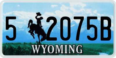 WY license plate 52075B