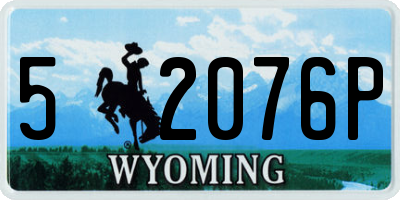 WY license plate 52076P