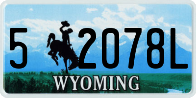 WY license plate 52078L