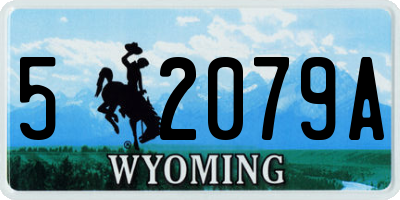 WY license plate 52079A