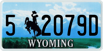 WY license plate 52079D