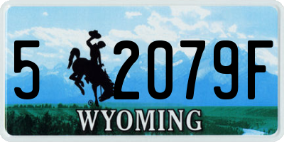 WY license plate 52079F