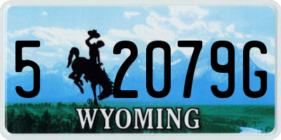 WY license plate 52079G