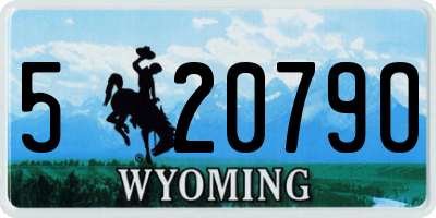 WY license plate 52079O