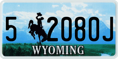 WY license plate 52080J