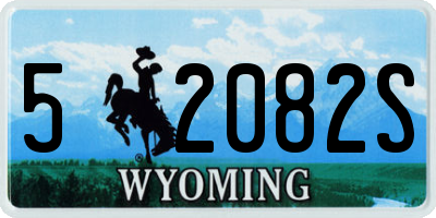 WY license plate 52082S