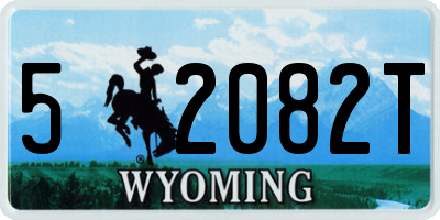 WY license plate 52082T