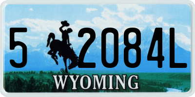 WY license plate 52084L