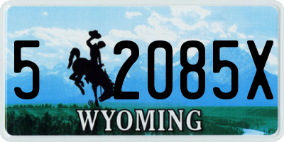 WY license plate 52085X