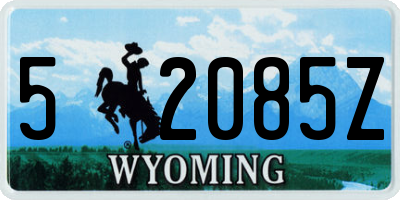 WY license plate 52085Z