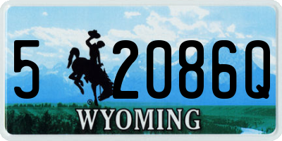 WY license plate 52086Q