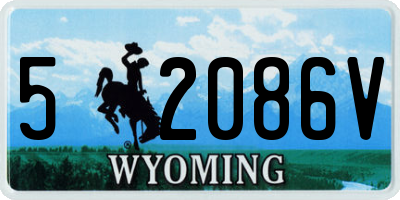 WY license plate 52086V