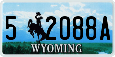 WY license plate 52088A