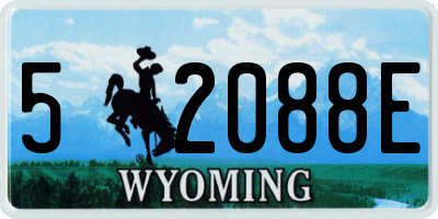 WY license plate 52088E