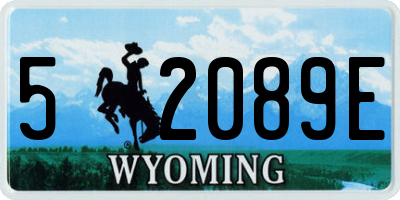 WY license plate 52089E