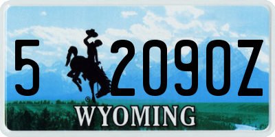 WY license plate 52090Z