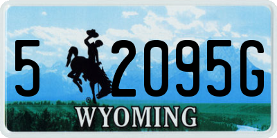 WY license plate 52095G