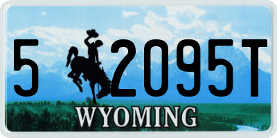 WY license plate 52095T