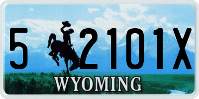 WY license plate 52101X