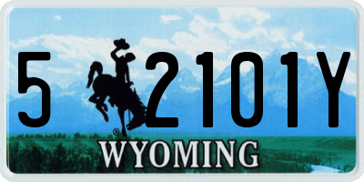 WY license plate 52101Y