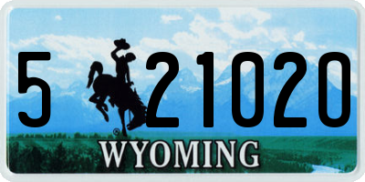 WY license plate 52102O