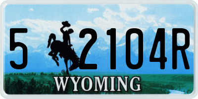 WY license plate 52104R