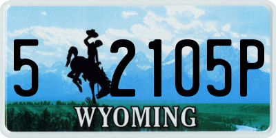 WY license plate 52105P