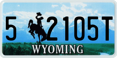 WY license plate 52105T