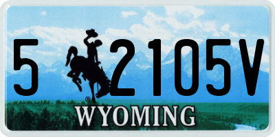 WY license plate 52105V