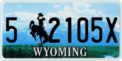 WY license plate 52105X
