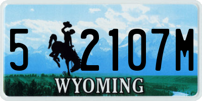 WY license plate 52107M