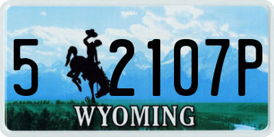 WY license plate 52107P