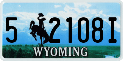 WY license plate 52108I