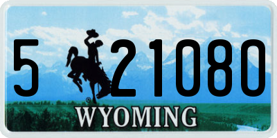 WY license plate 52108O