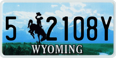 WY license plate 52108Y