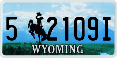 WY license plate 52109I