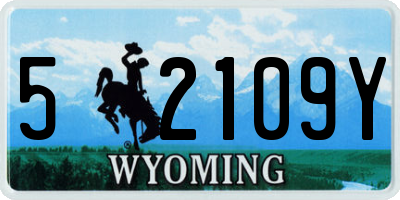 WY license plate 52109Y