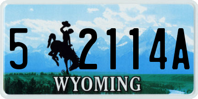 WY license plate 52114A