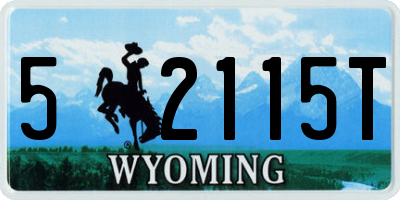 WY license plate 52115T
