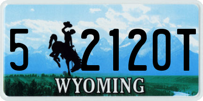 WY license plate 52120T