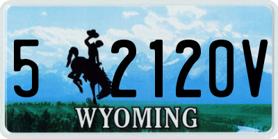 WY license plate 52120V