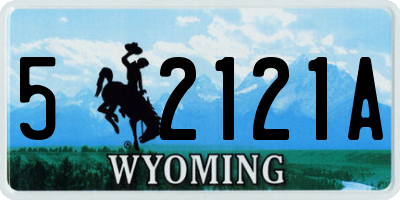 WY license plate 52121A