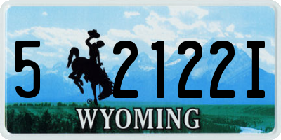 WY license plate 52122I