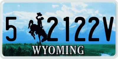 WY license plate 52122V